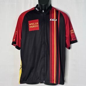 Louis Garneau Wells Fargo Cycling Jersey Mens XXL Red Black